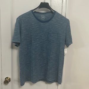 NWT Gap Men’s Indigo Dyed striped pocket T